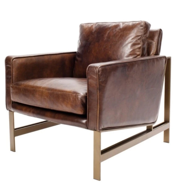 Leather, Chazzie Chair Brown