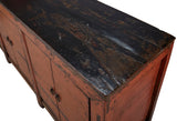 Large Antique Amber Sideboard 81"W